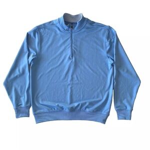 FootJoy 1/4 Zip Pullover Long Sleeve Performance Golf Blue Polyester Mens Sz M